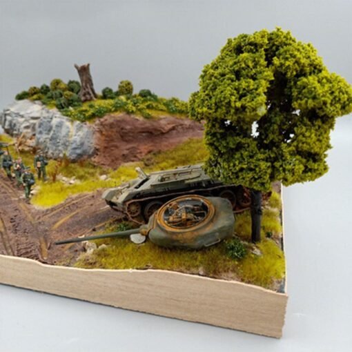 Dark Olive Green Mini DIY Artificial Tree Model Military Model Scenario Train Sand Table Decorations