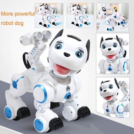 Maroon LE NENG K10 Intelligent Infrared Remote Control Touch Induction Walking Singing Dancing Robot Dog
