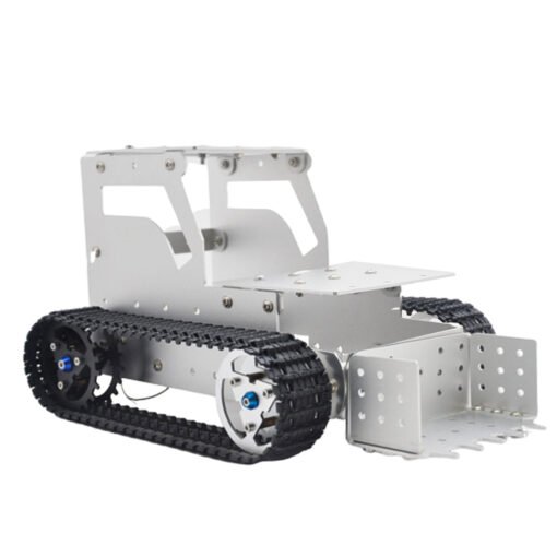 Gray DIY C-3 Bulldozer Aluminous RC Robot Car Tank Chassis Base With Motor