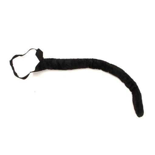 Black Adult Fur Clip On Animal Tails Fancy Dress Costume Halloween Prop Cosplay Party