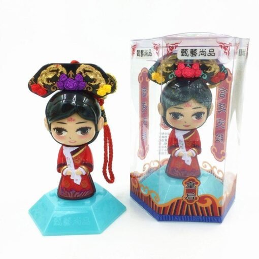 Tan Chinese Forbidden City Queen Face Changing Doll Toys Gifts Car Decoration