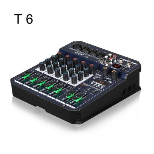 WENYANWEN Mini 4 Channel Mono+1 Stereo Output USB 16 DSP Effects Audio Mixer With Bluetooth