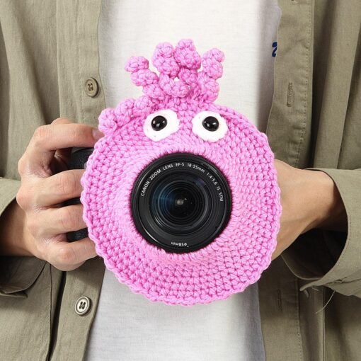 Hand-knitted Wool Decor Case For Camera Lens Decorative Photo Guide Doll Toys For Kids - Toys Ace