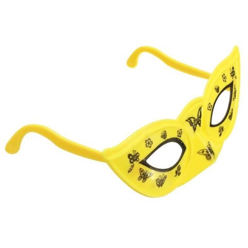 Light Goldenrod Creative Glasses Mask Festival Party For Children Christmas Halloween Gift Toys
