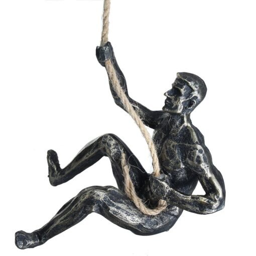 Handmade Global Climbing Iron Man Rope Wall Mounted Art Sculpture Climber Toys - Toys Ace