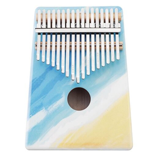 Sky Blue KERUS Colourful Painted 17 Keys Wood Kalimbas Portable Finger Piano for Beginners