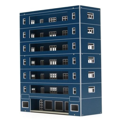 Dark Slate Gray Blue Plastic Apartment Classroom Scenary Layout Model Toy For GUNDAM Building