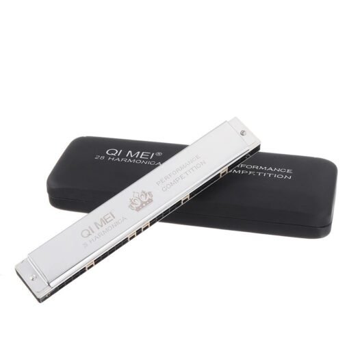 QIMEI QM28A-6 28 Holes C Key Polyphonic Harmonica For Performance Competition - Toys Ace