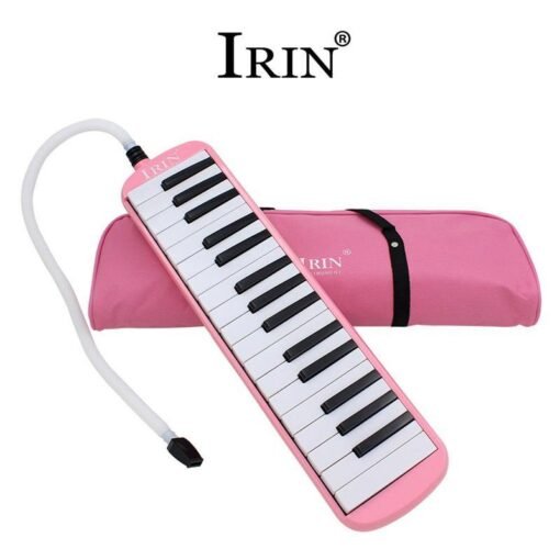Pale Violet Red IRIN 32 Keys Electronic Melodica Harmonica Keyboard Mouth Organ With Handbag (Pink)