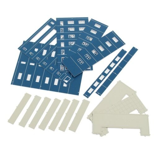 Dark Slate Blue Blue Plastic Apartment Classroom Scenary Layout Model Toy For GUNDAM Building