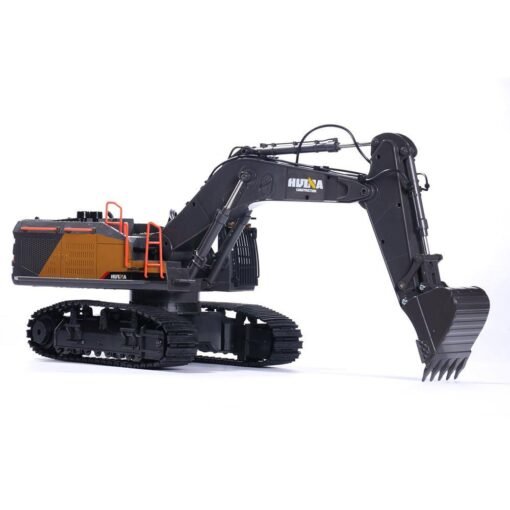 Dark Slate Gray HuiNa 1592 with 2/3 Batteries 1/14 2.4G 22CH RC Excavator Engineering Vehicle Model Alloy Construction Truck