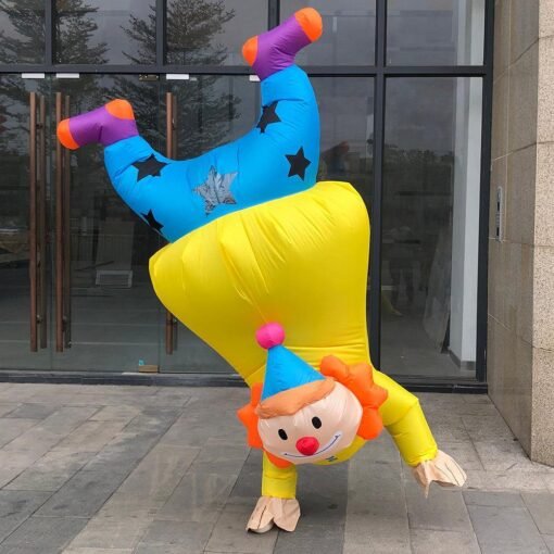 Dark Goldenrod Inflatable Toy Inflatable Costume Inverted Clown Halloween Creative Activities Performance Fun Party Costume