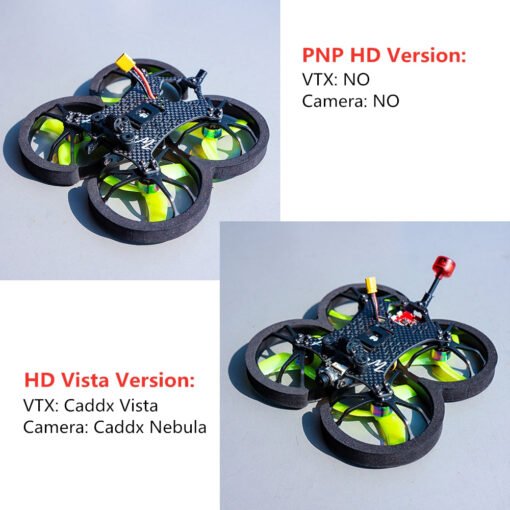 Dim Gray HOMFPV Wingsuit 2.5 Inch 100mm Wheelbase FPV Racing Drone PNP/BNF Caddx Vista Nebula F405 F4 FC 4S 25A Blheli_S AIO ESC