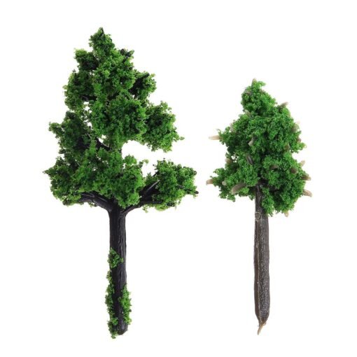 Dark Olive Green 80/100PCS Green Artificial Sand Table Model Palm DIY Scene Tree Toy Accessories