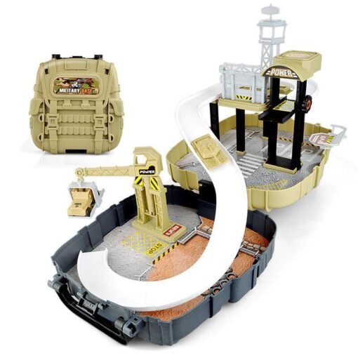 Simulation Parking Backpack Engineering Military Track Slide Elevator For Kids Educational Gift Toys