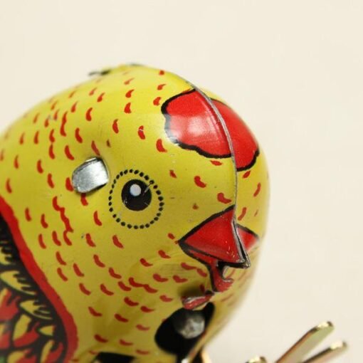 Wind Up Chick Tin Toy Clockwork Spring Pecking Chick Vintage Style - Toys Ace