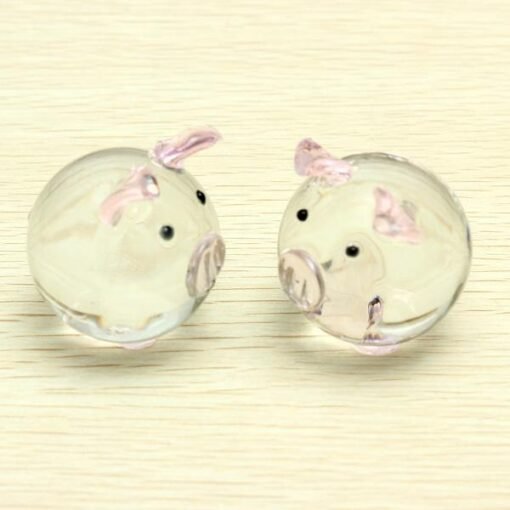 Crystal Glass Couple Pig Cute Pig Ornament Lovers Lucky Pig Gifts - Toys Ace