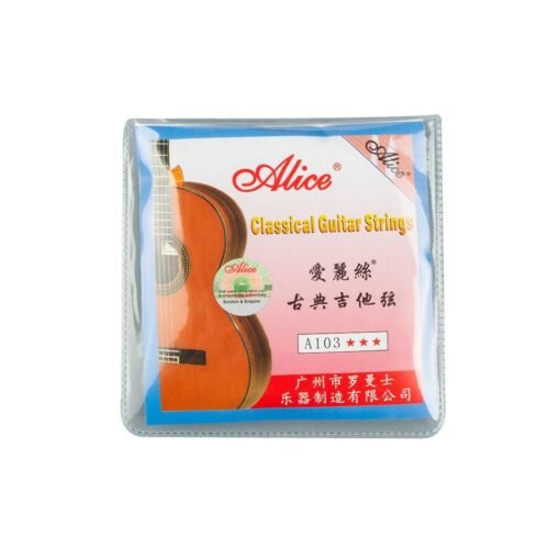 Chocolate Alices Guitar Strings A103 Clear Nylon Silver Plated EBGDAE Single 6 Strings Guitar Parts Classical Guitar Strings