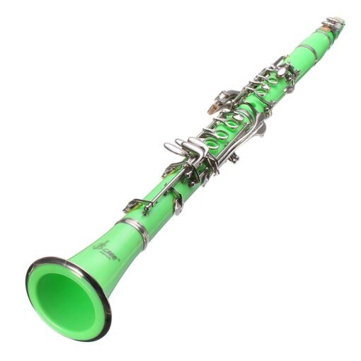 Dark Sea Green LADE 17 keys Drop B Multiple Colour Clarinet with Portable Case/Cleaning Cloth