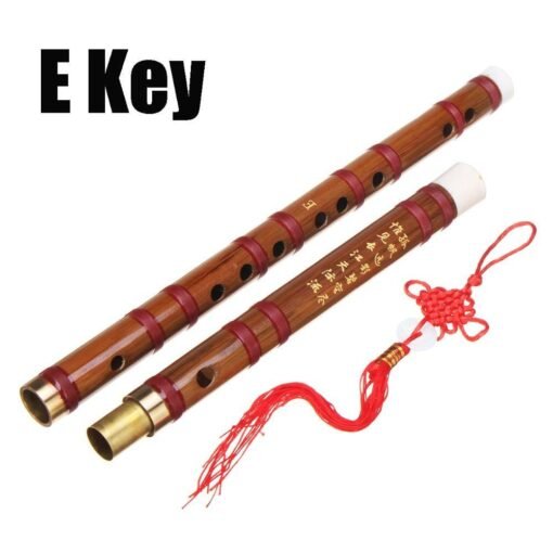 Saddle Brown Chinese Bamboo Woodwind Flute C E F G Key Professional Musical Instruments