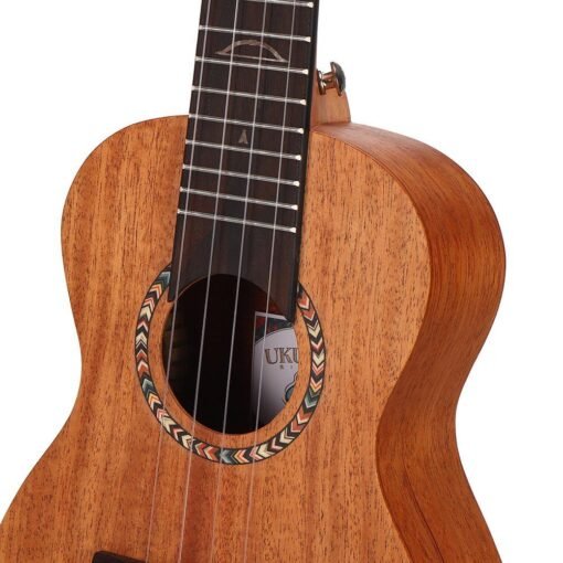White Andrew 23 Inch Mahogany Plywood Molecular Carbon String Log Color Ukulele for Guitar Player