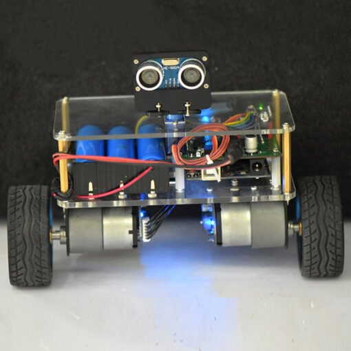 Steel Blue DIY STEAM  UNO Smart RC Robot Balance Car Educational Kit