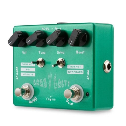 Cadet Blue Caline CP-20 Crazy Cacti Overdrive Guitar Effects Pedal True Bypass With Aluminum Alloy Housing