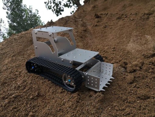 Dark Gray DIY C-3 Bulldozer Aluminous RC Robot Car Tank Chassis Base With Motor