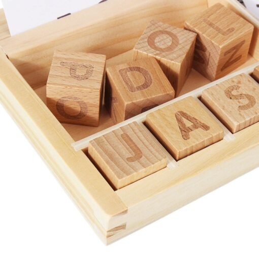 Snow Alphabet Building Block Toys Cardboard Puzzle Kid English Early Learning Card