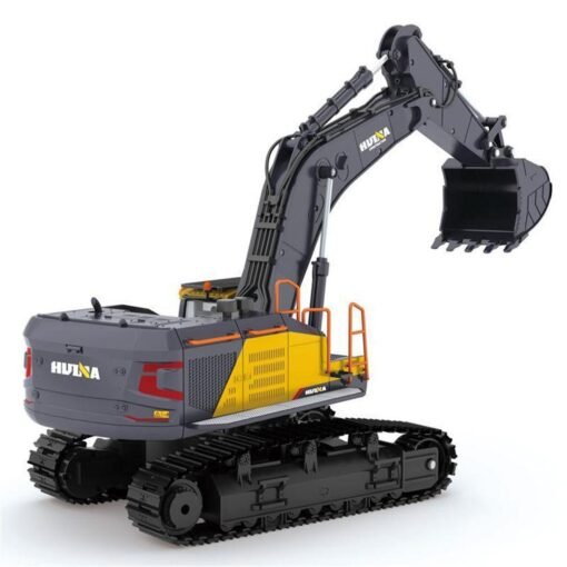 Goldenrod HuiNa 1592 with 2/3 Batteries 1/14 2.4G 22CH RC Excavator Engineering Vehicle Model Alloy Construction Truck