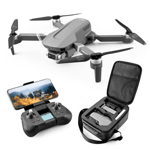 Dim Gray F4 GPS 5G WIFI 2KM FPV with 4K HD Camera 2-Axis Gimbal Optical Flow Positioning Brushless Foldable RC Quadcopter Drone RTF