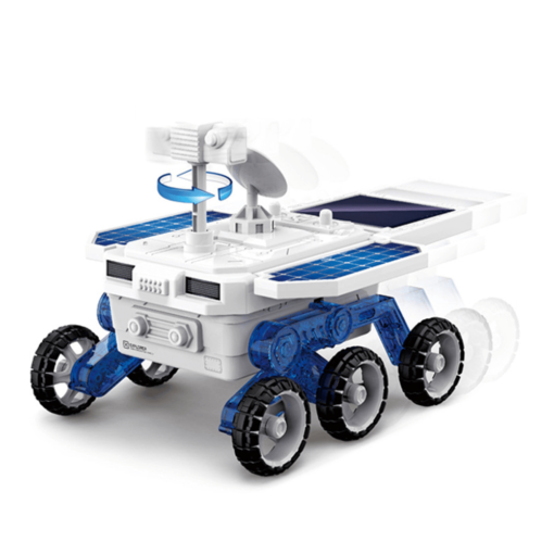 Dark Slate Blue DIY Solar Planet Rover STEM Assembly Four-wheel Drive Electric Science And Educational Model Toys