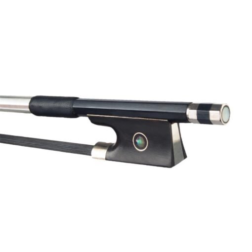 Dark Slate Gray NAOMI 4/4 Size Violin/ Fiddle Bow Carbon Fiber Bow Round Stick AAA Grade Black Horsehair Ebony Frog Paris Eye Inlay Beginner Use