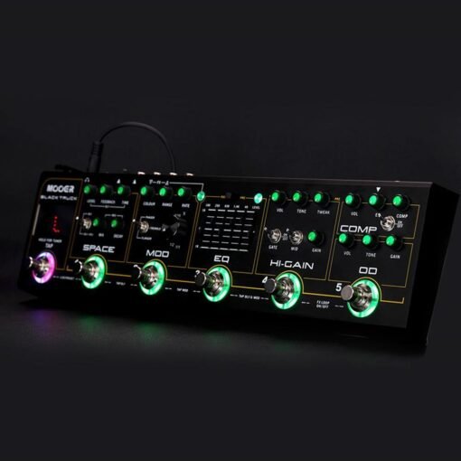 Black MOOER Black Truck Multi-modulation Guitar Effects Pedal with 6 Effects Built Into 1 Simple Unit