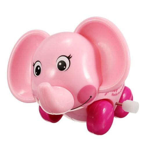 Light Pink Chain Baby Walking Elephant Super Sprouting Animal Wind Up Children Educational Toys