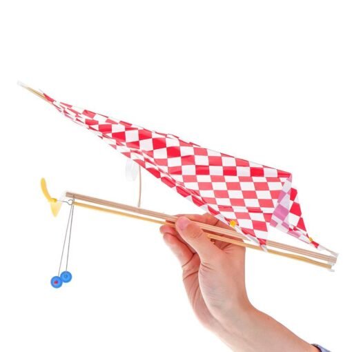 Light Coral ZT Rubber Powered Parasol Glider A012 Aircraft Plane Assembly Model