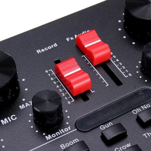 V8X PRO External Audio Mixer USB Interface Sound Card with 15 Sound Modes Multiple Sound Effects