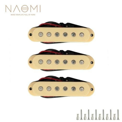NAOMI 50mm Guitar Pickup 3PCS/Set Single-coil Guitar Neck Pickup Electric Guitar Pickup Neck/Middle/Bridge Guitar Accessories