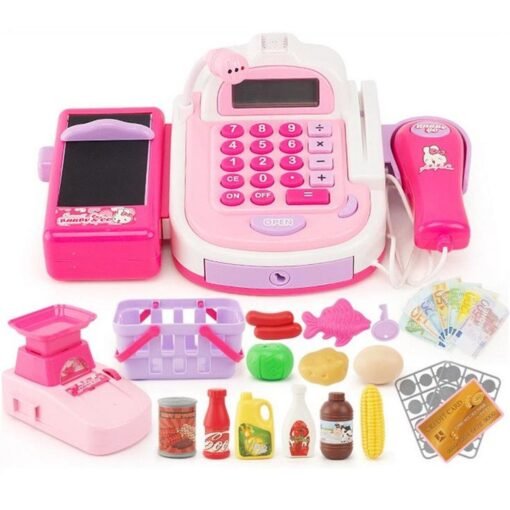 Supermarket Till Kids Cash Register Toys Gift Set Child Girl Shop Role Play Gifts