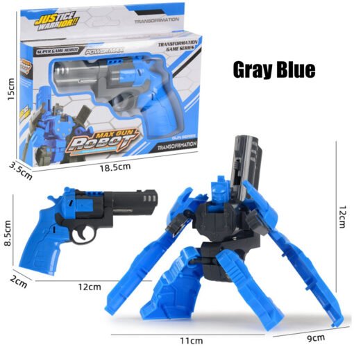 Cornflower Blue Children's Deformation Pistol Robot Toy Puzzle DIY Assembly Toy Christmas Gift
