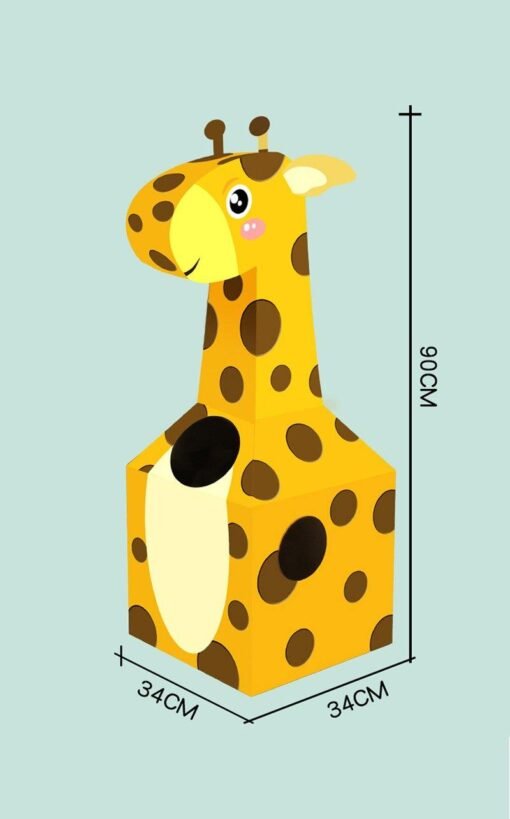 Orange Animal Cardboard Wearable Carton Toys Giraffe Dinosaur Children's Handmade DIY Model Novelties Toys
