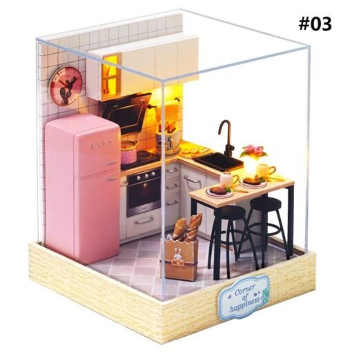 Cuteroom Corner of Happiness DIY Cabin Happiness One Pavilion Series Doll House With Dust Cover - Toys Ace