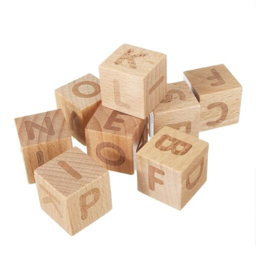 White Alphabet Building Block Toys Cardboard Puzzle Kid English Early Learning Card
