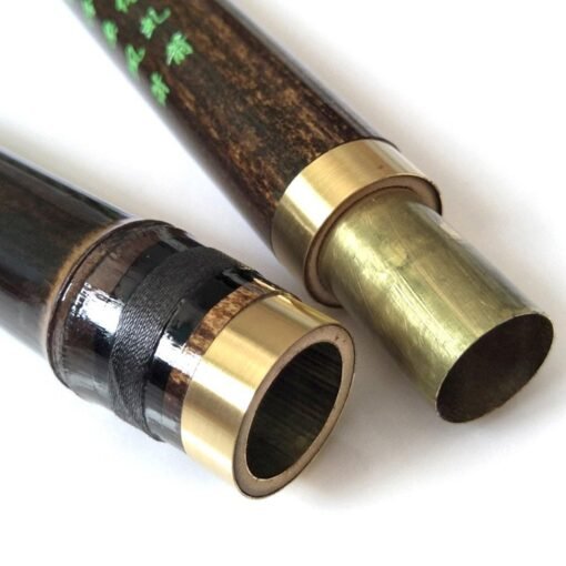 Dark Khaki G/F Key Detachable 2 Sections Natural Purple Bamboo Chinese Woodwind Flute
