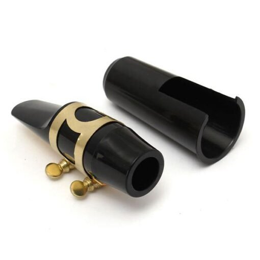 Black Alto Sax Saxophone Mouthpiece with Cap Buckle Reed Patches Pads Cushions