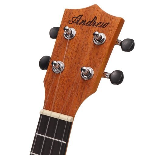 Saddle Brown Andrew 23 Inch Mahogany High Molecular Carbon String Log Color Ukulele for Guitar Player