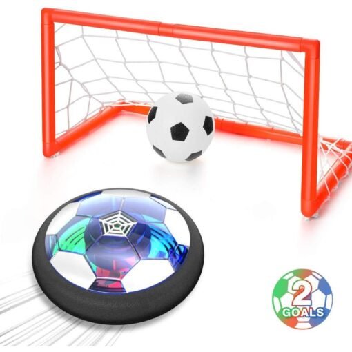 Light Steel Blue Hover Soccer Ball Set Rechargeable Air Soccer Indoor Outdoor Sports Ball Game for Boy Girl Best Gift Kids Game Toys