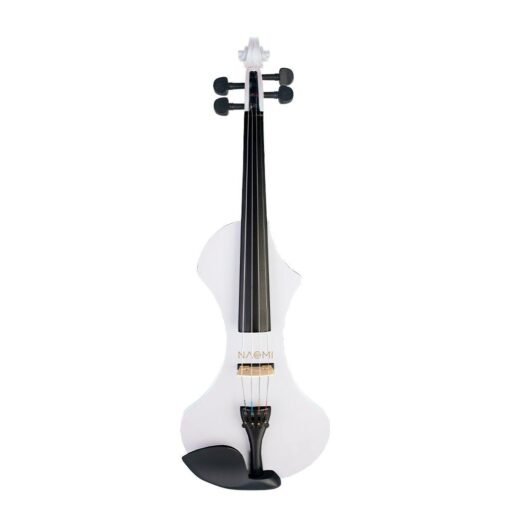 Lavender NAOMI 4/4 Electric Violin Solid wood Silent Active Pickup 6 Colored Guitar Head Violin Case Bow