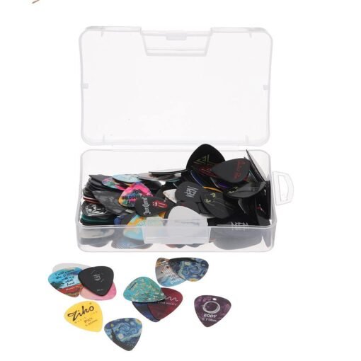 Dark Slate Gray Muspor 200 Pack Luxury Electric Guitar Bass Picks Celluloid Plectrums Rock Iconic Famous Classic Albums Guitar Cool Picks & Pick Holder