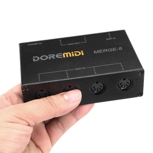 Dark Slate Gray DOREMiDi MIDI Merger 5 MIDI Input 2 MIDI Output Support USB Power MERGE-5